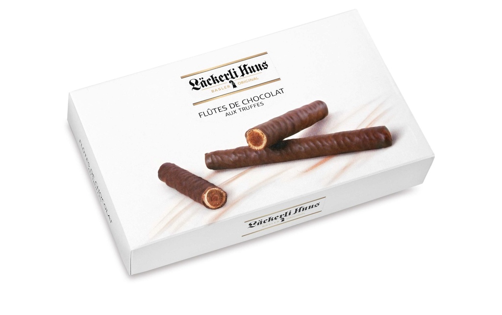 Läckerli Huus Flûtes de chocolat aux truffes 180 g