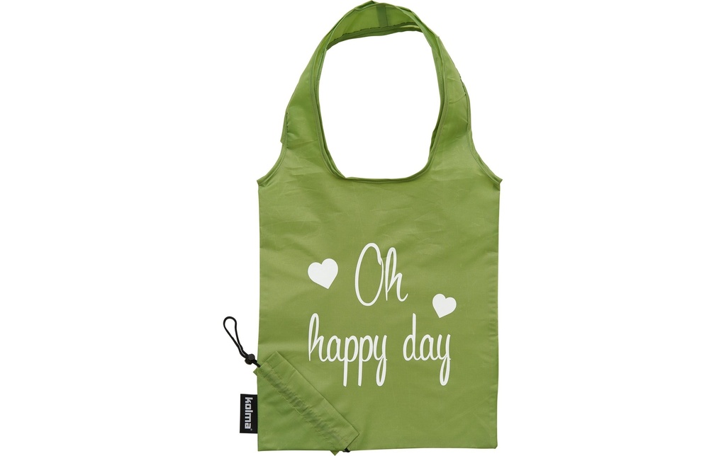 Kolma Sac à provisions RPET «Oh happy day» (jour de fête) Vert olive