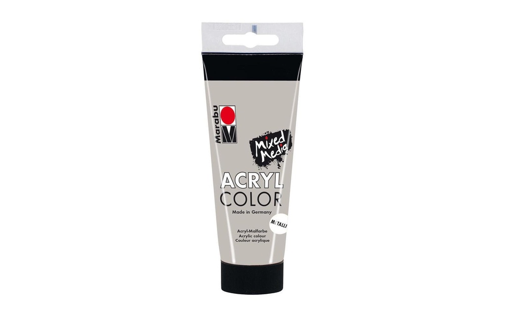 Marabu Peinture acrylique Acryl Color Metallic 100 ml, Argenté