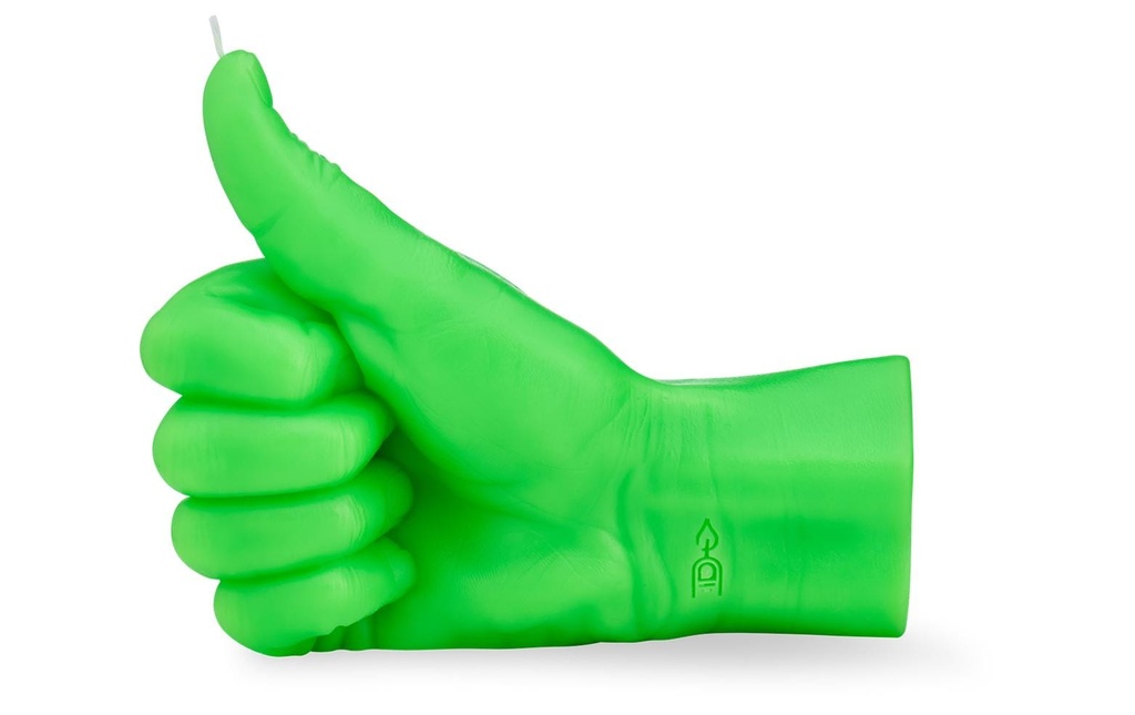 Mandatus Bougie Soulever la tête 13 cm x 13.5 cm, Vert fluo, 1 Pièce/s