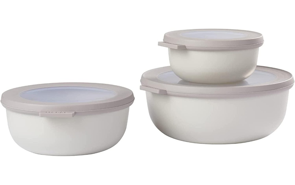 MEPAL Set de multi-bols Cirqula Set 3 pièces rond 1.25 l, blanc