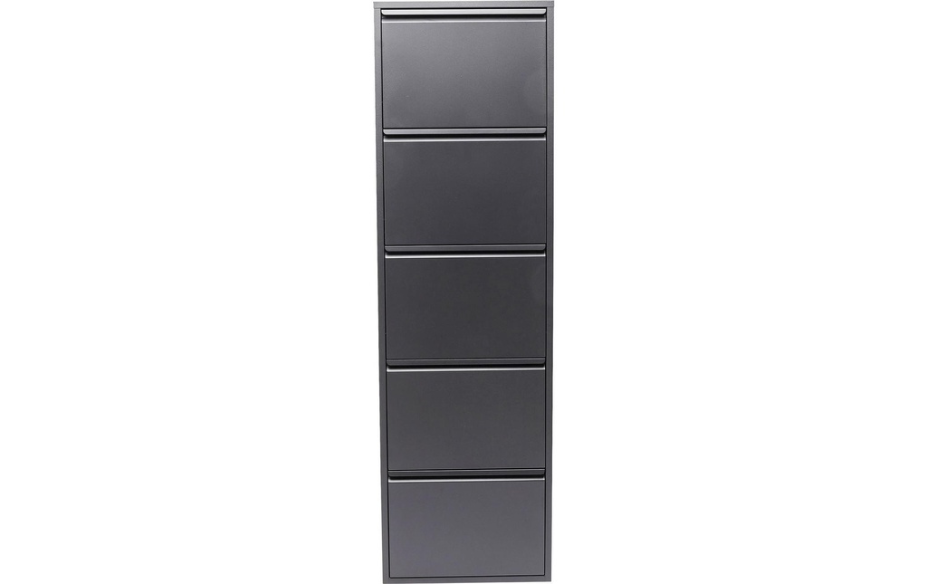 Kare Armoire à chaussures Caruso 5-, 50 x 170 cm, Gris