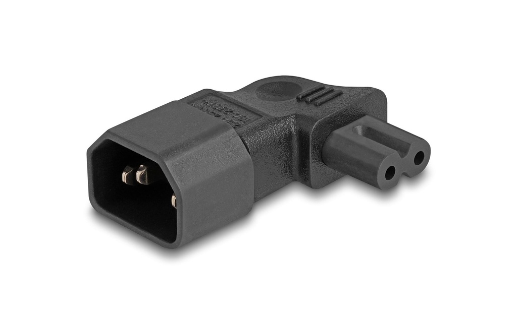 Delock Fiche adaptateur IEC60320 C14 - C7, coudé