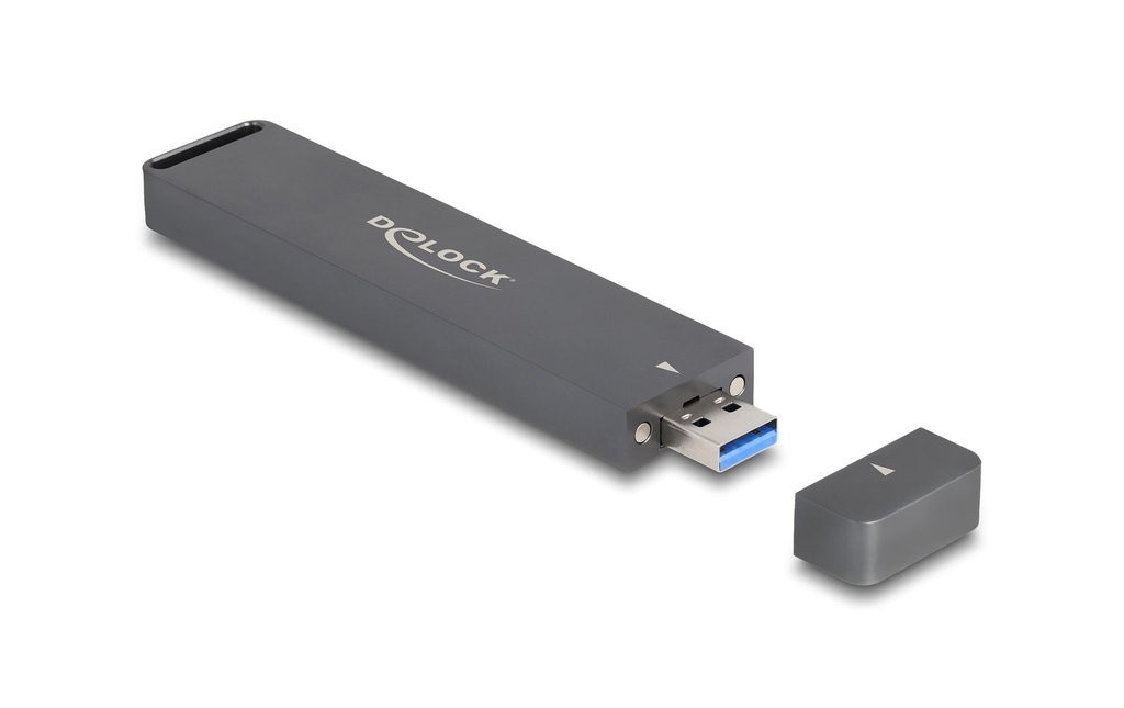Delock Boîtier externe M.2 NVMe PCIe SSD ou SATA SSD avec USB-A 10 Gbps