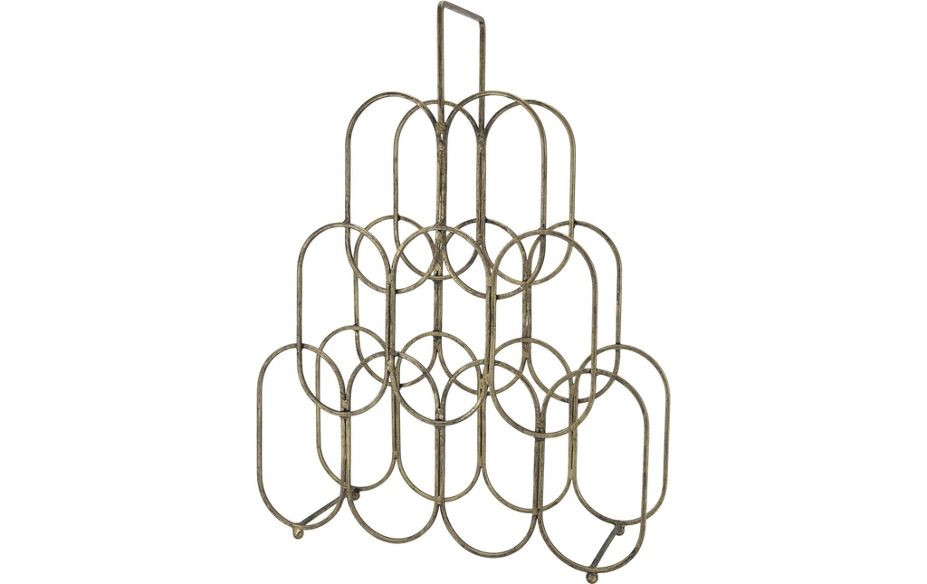 Chic Antique Porte-bouteilles de vin pour 9 bouteilles Laiton
