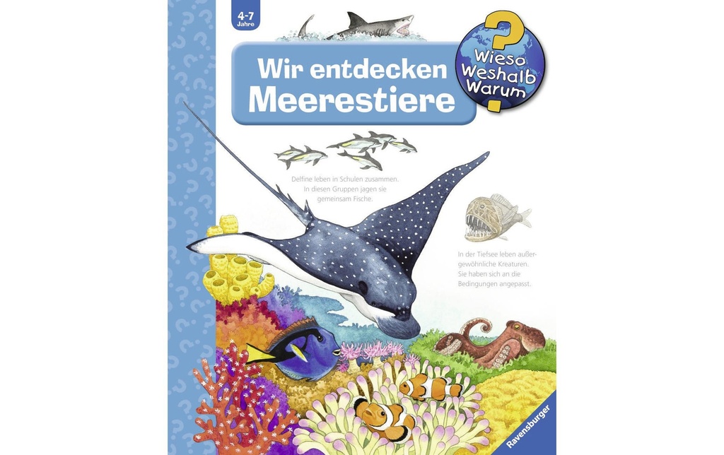 Ravensburger Livres pratiques pour enfants WWW Wir entdecken Meerestiere