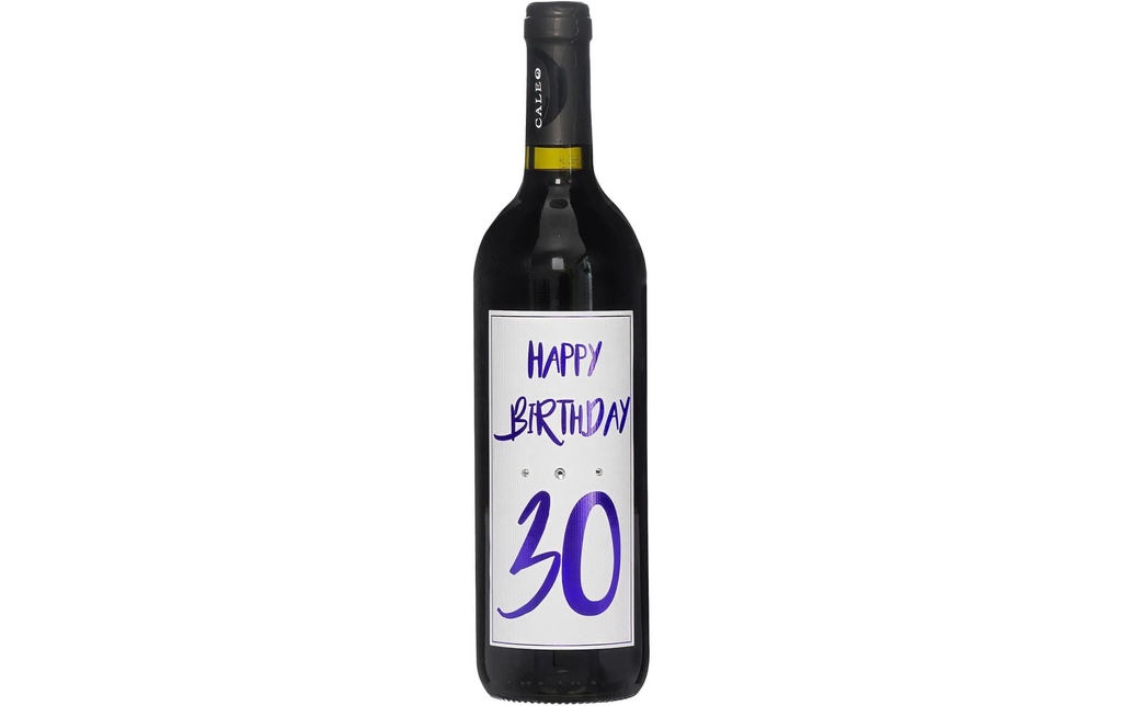 Dreams and Fantasy Idea regalo Vin rouge Happy Birthday 30 Violet, 750 ml