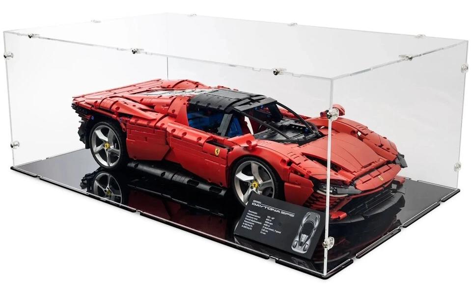 iDisplayit Présentoir en acrylique XL pour LEGO 42143 Ferrari Daytona SP3