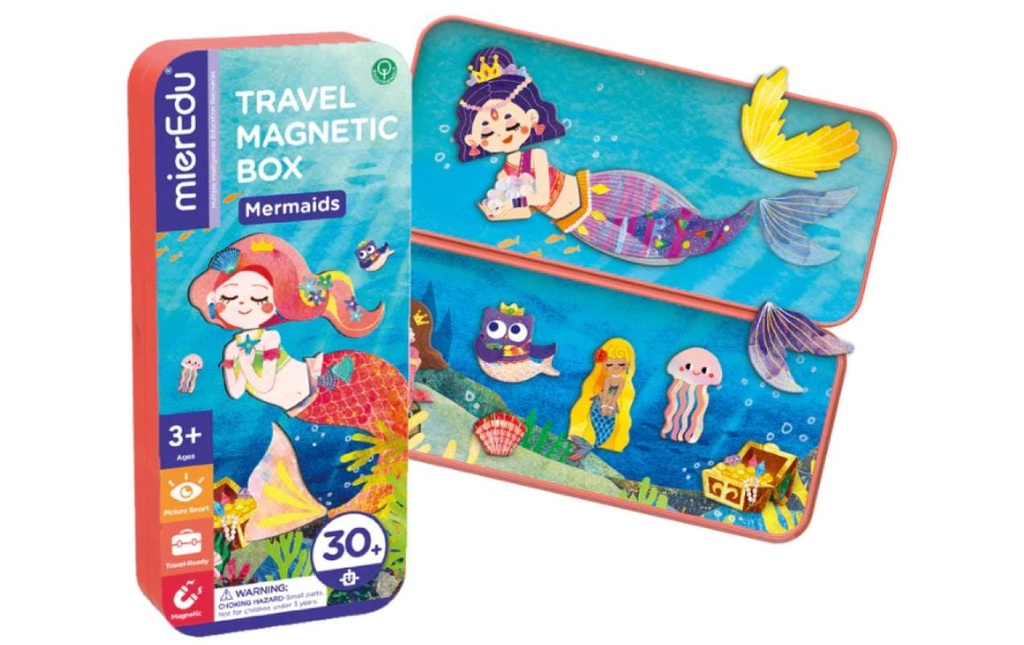 mierEdu Jeux d’enfant Boîte de jeu magnétique de voyage – Sirène