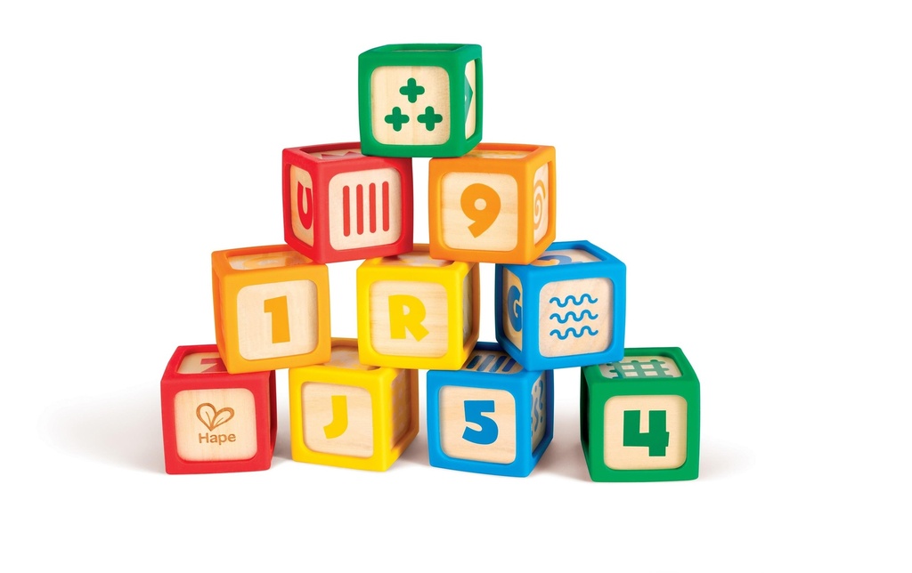 Hape Blocs à empiler en silicone et en bois 10 pièces