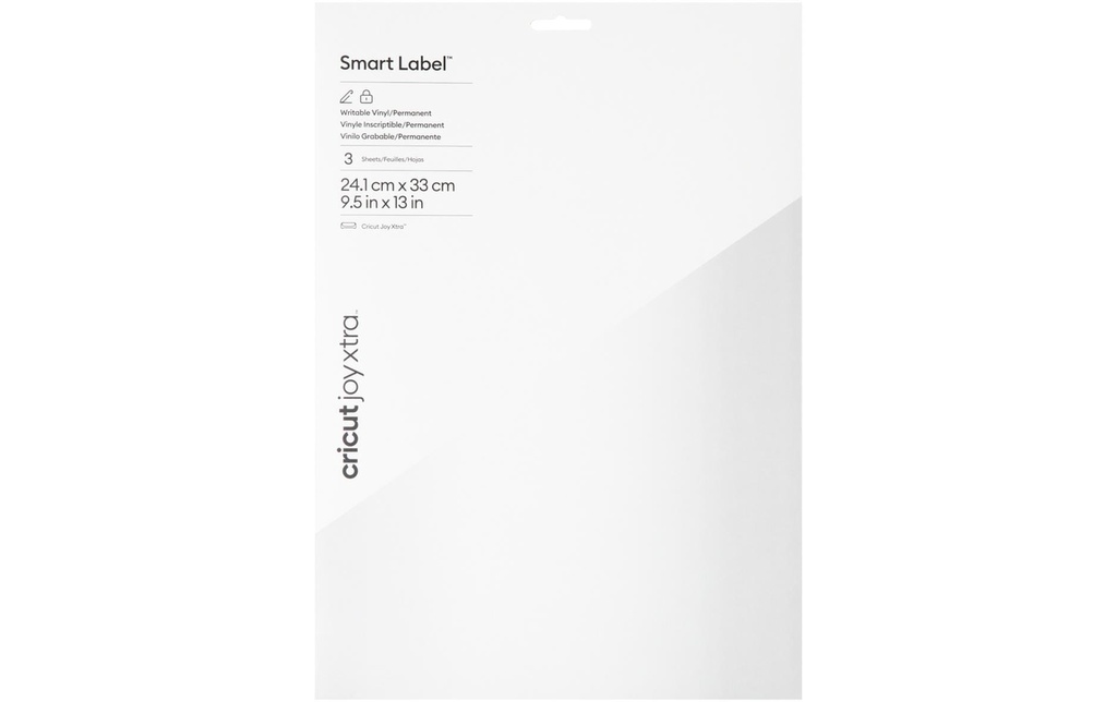 Cricut Film de vinyle Joy Xtra Smart perm. 24 x 33 cm, 3 pièces, blanc