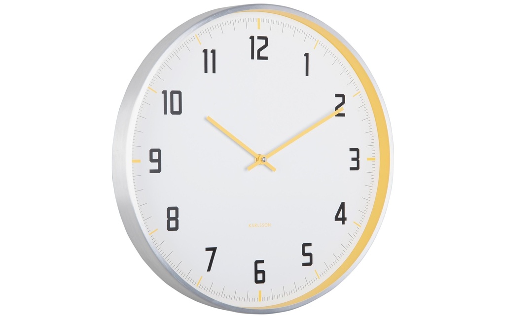 KARLSSON Horloge murale Sporty Bright yellow