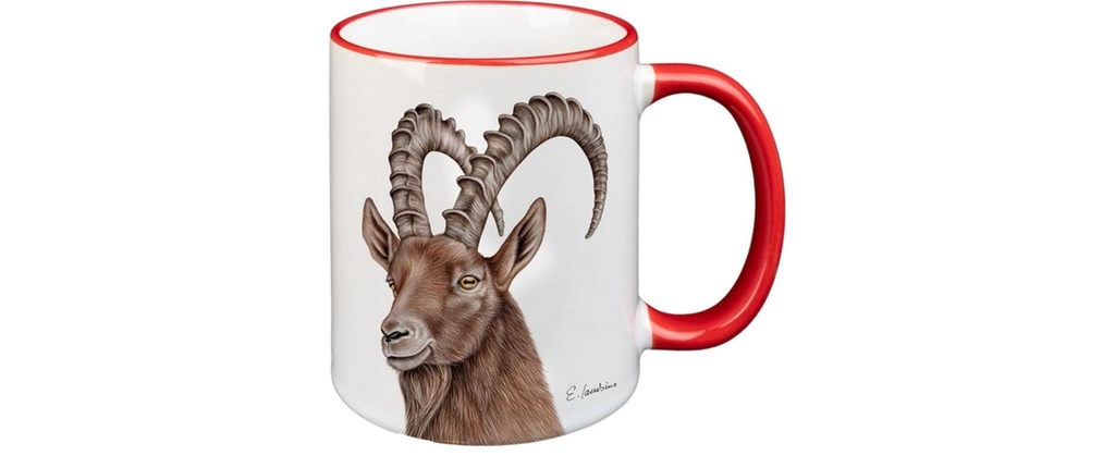 creanorm Tasse Capricorne 330 ml, 1 Pièce/s, Rouge/Blanc