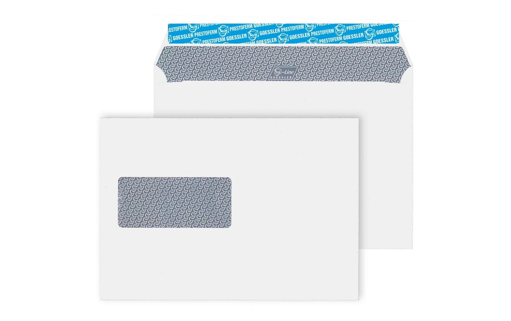Goessler Enveloppe G-Line C5 avec fenêtre à gauche, 500 pièces