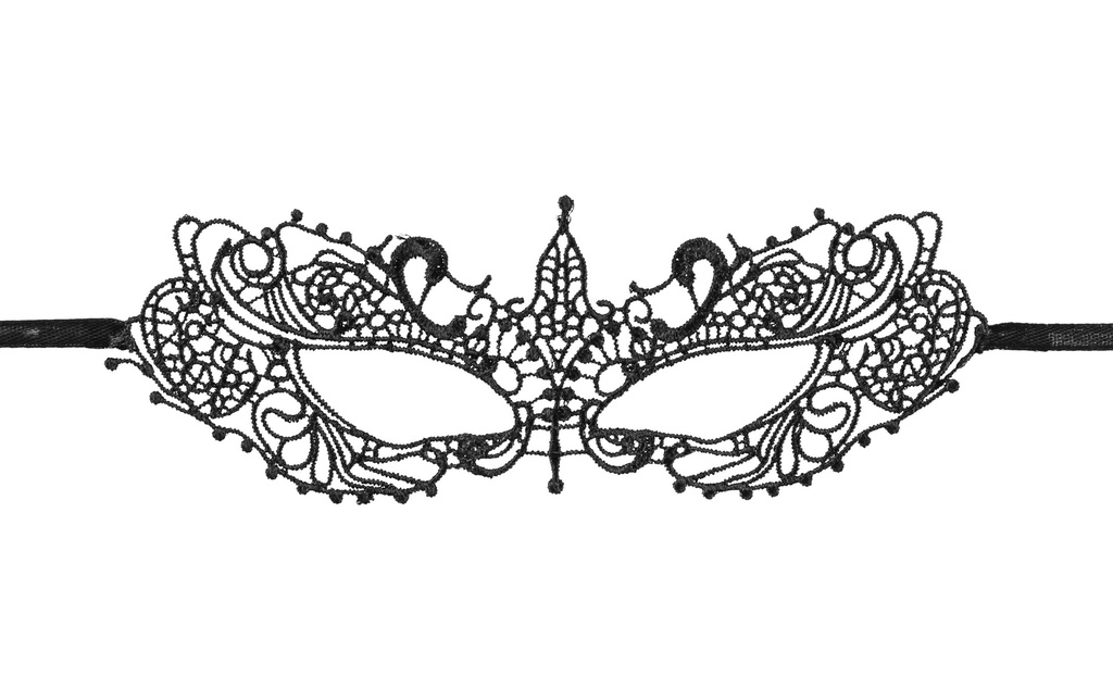 Partydeco Accessoires de fête Masque en dentelle 7.3 x 20 cm, échantillon1