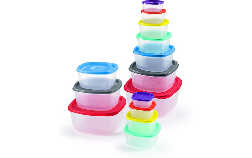 GOURMETmaxx Récipients à provisions 14 pièces, 11.98 l, Multicolore