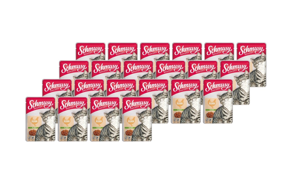Schmusy Alimentation humide Ragout Kitten sauce dinde, 22 x 100 g