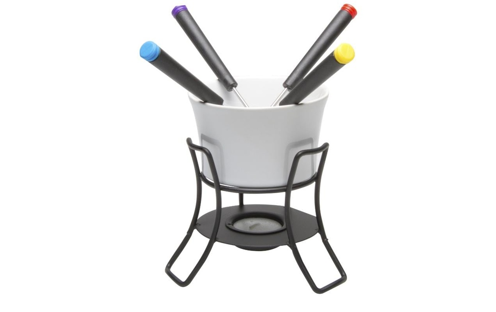Nouvel Service à fondue au chocolat Bianca 6 Pièce/s, Noir/Blanc
