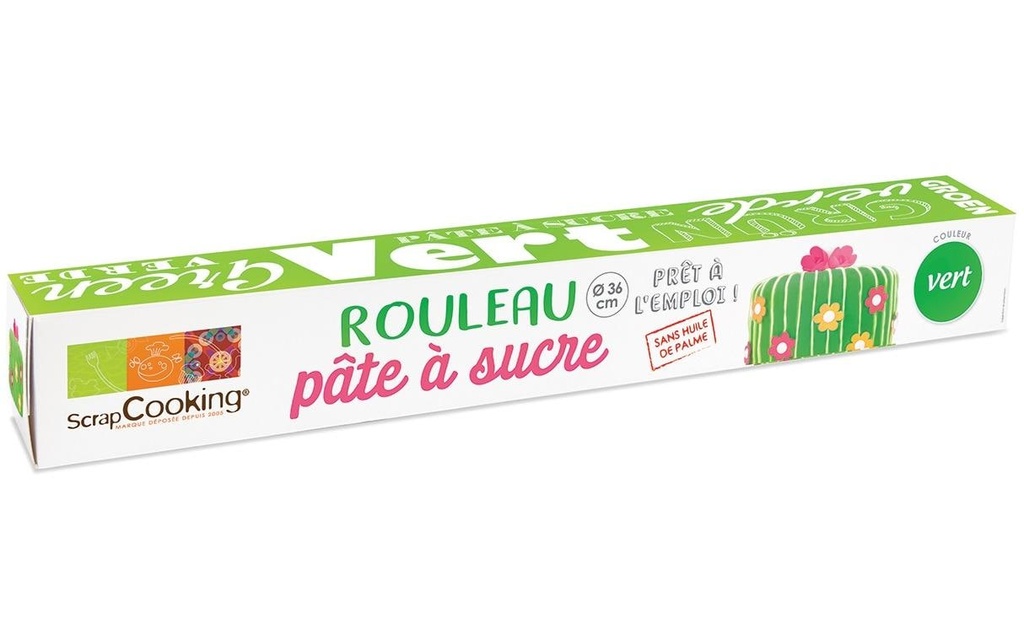 ScrapCooking Rouler le sucre fondant 430 g Vert