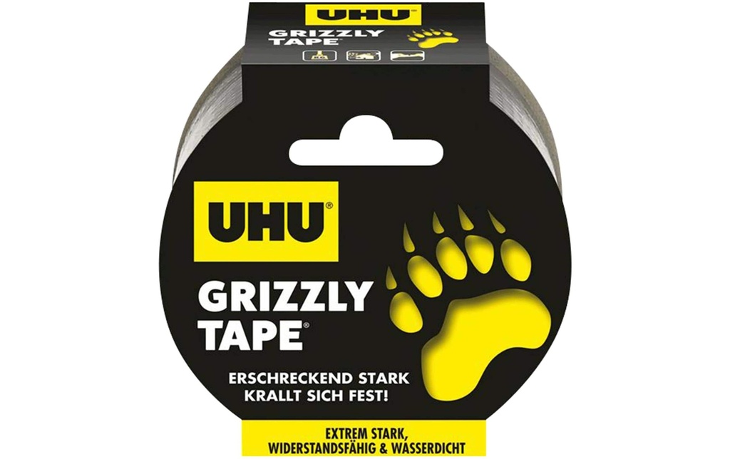 UHU Ruban adhésif Grizzly Tape 10 m, gris