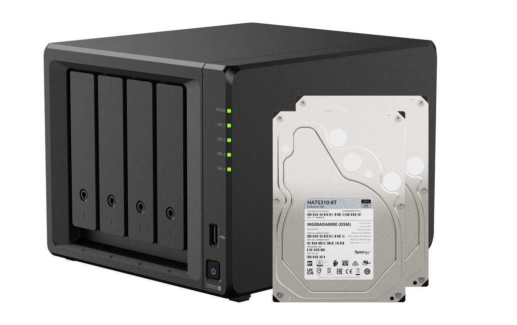 Synology NAS Diskstation DS925+ 4-bay Synology Enterprise HDD 16 TB