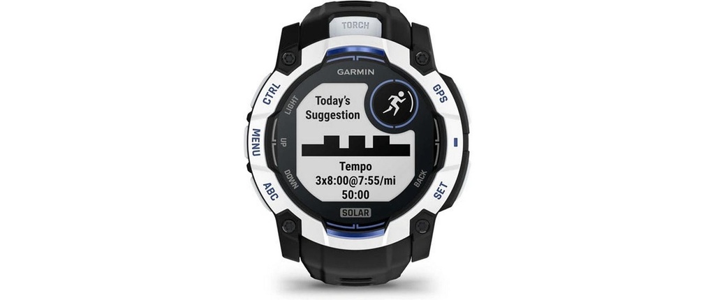 GARMIN Montre de sport Instinct 3 Solar Noir/blanc