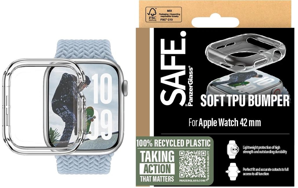 SAFE. Protection d'écran TPU Bumper Transparent 42 mm