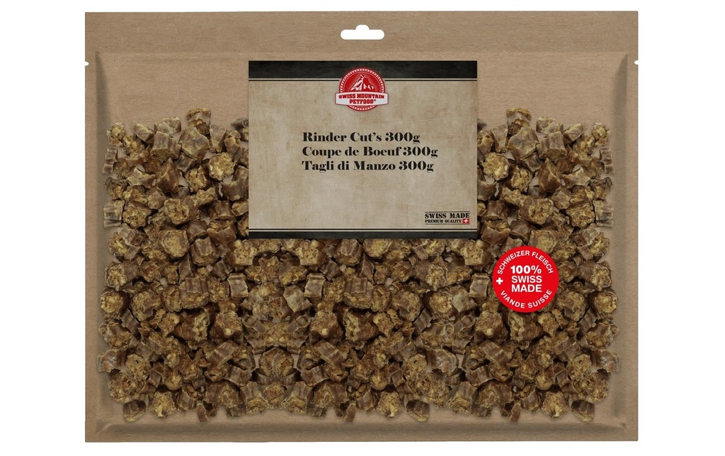 Swiss Mountain Petfood Articles à mâcher Swiss Beef Cuts, 300 g