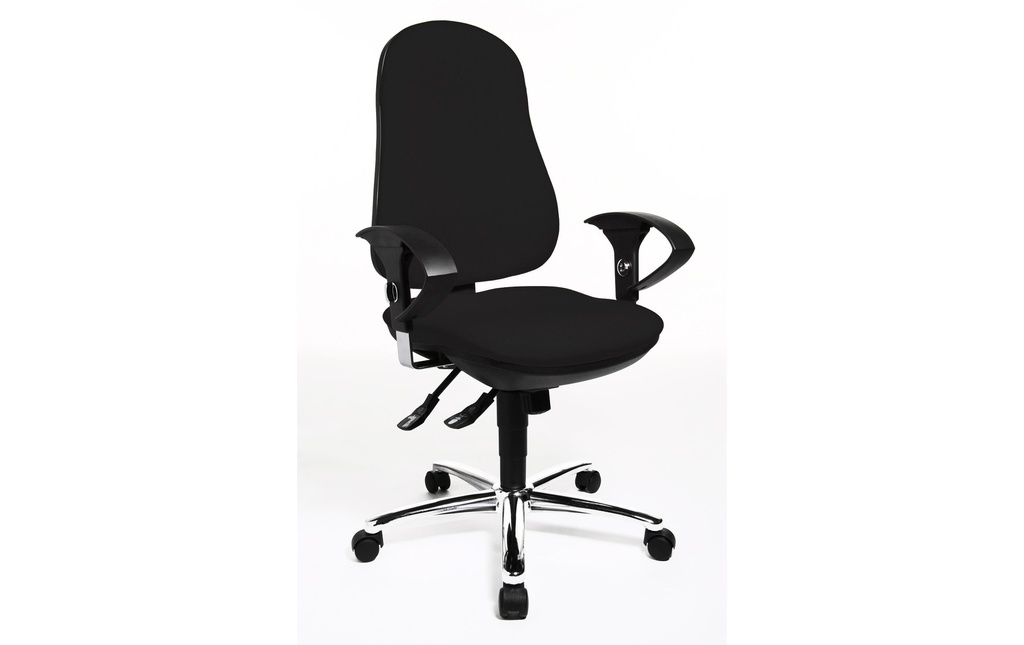 Topstar Chaise de bureau Support Syncro Deluxe, Noir