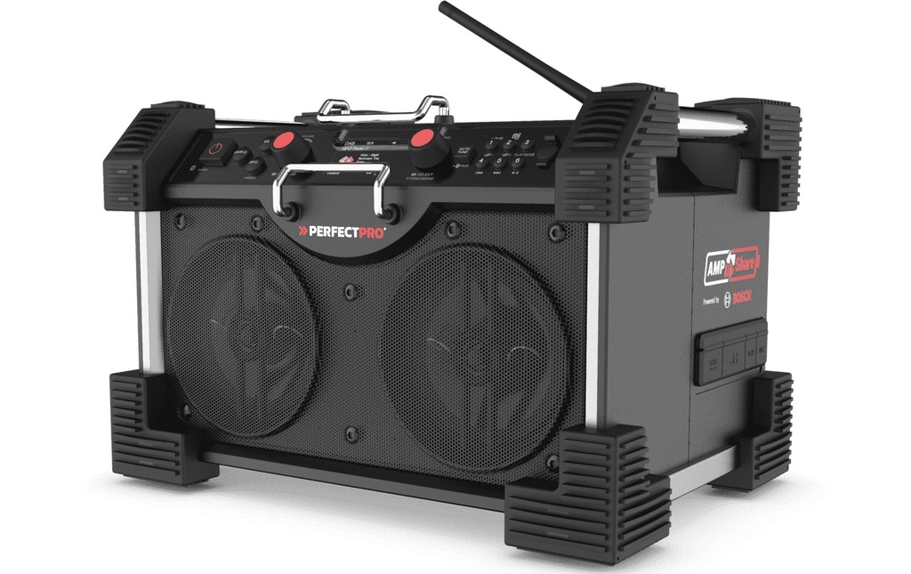Perfectpro Radio de chantier Rockhart 18 V Noir
