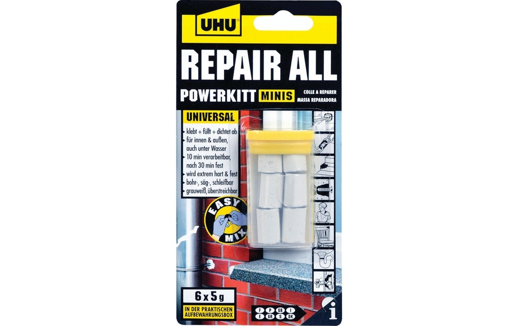 UHU Pastille adhésive Repair All Minis 6 pièces