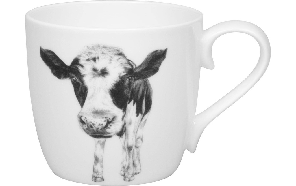 Könitz Tasse universelle Amazing Animals Vache 425 ml, Blanc