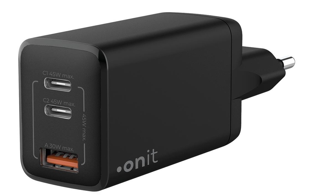 onit Chargeur mural USB Trial QC4+ 45 W GaN Noir