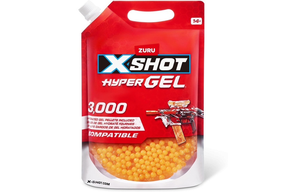 X-Shot Recharge Hyper Gel 3.000 billes de gel – EN71 Série 1