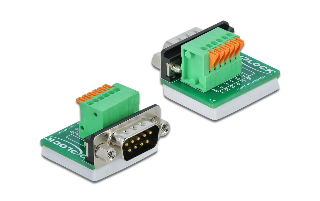Delock Adaptateur Bornier RS232 DB9 connecteur vertical 0 m