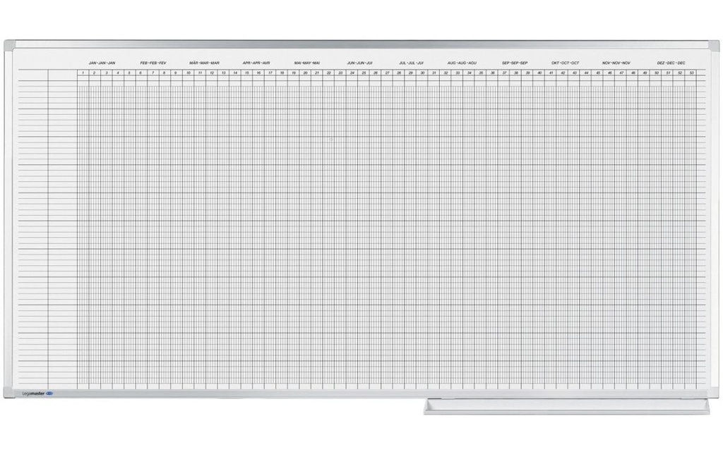Legamaster Tableau blanc magnétique Planificateur annuel 100 x 150 cm