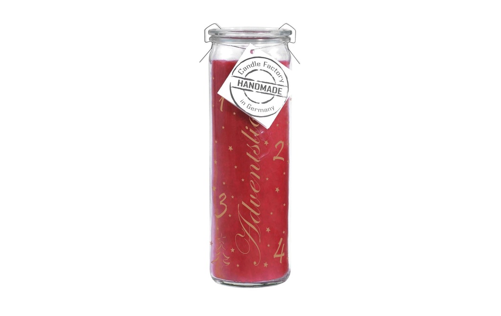 Candle Factory Bougie de l'Avent Big Jumbo Rouge