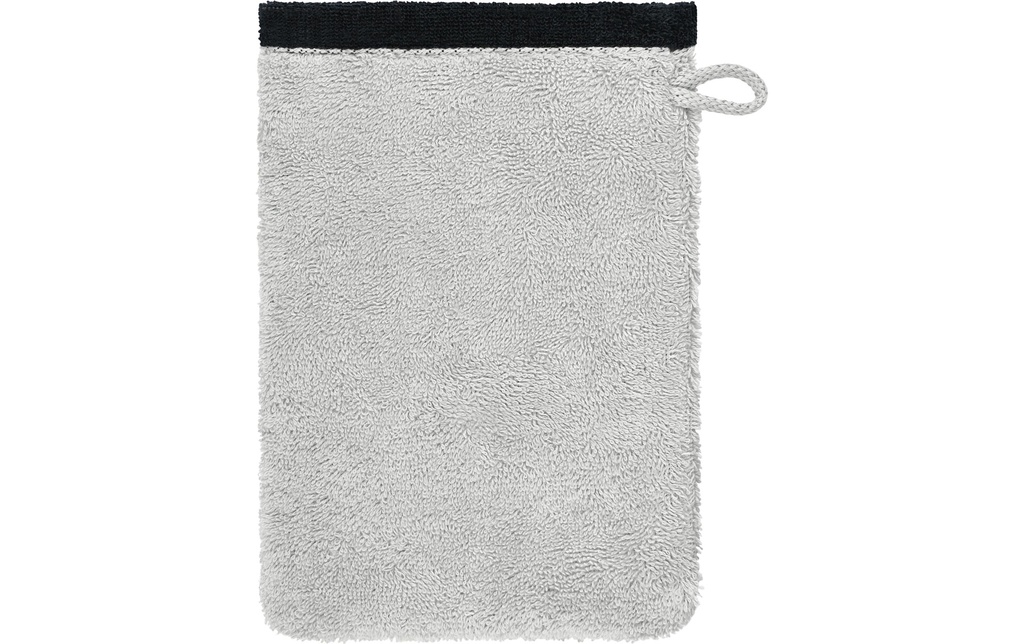 Cawö Gant de toilette Lifestyle Splash 16 x 22 cm, platine/noir