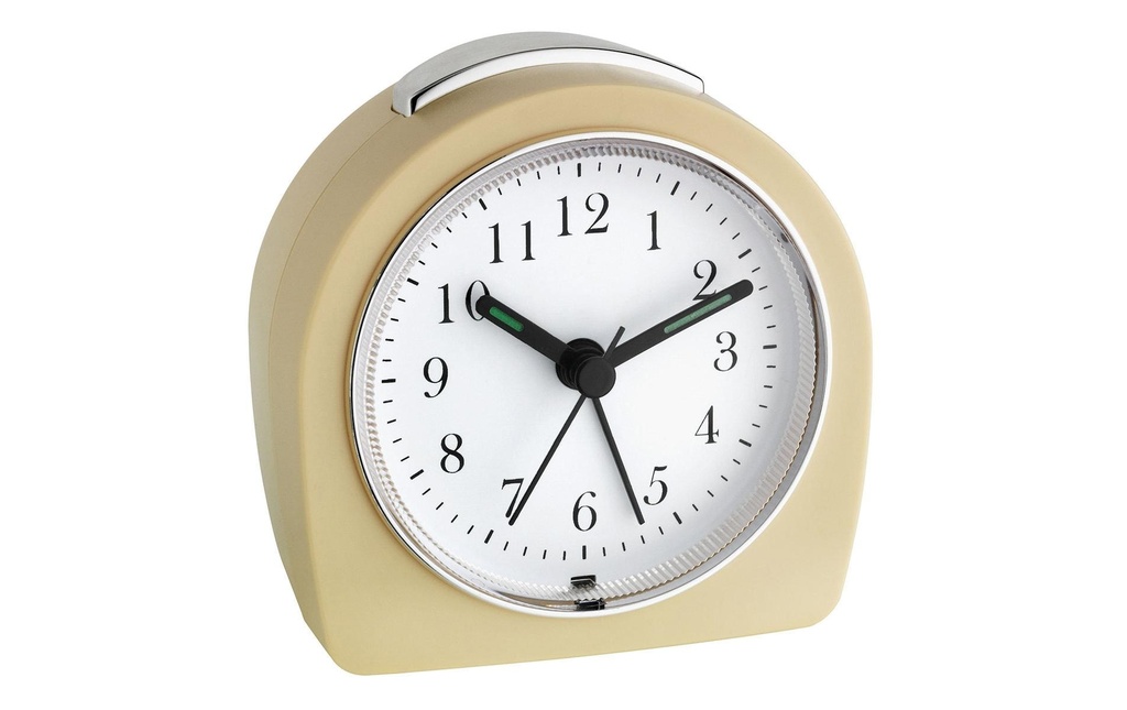 TFA Dostmann Réveil analogique Beige