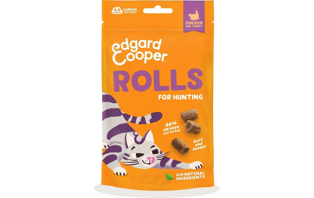 Edgard & Cooper Collation pour chat Rolls poulet/dinde 45 g