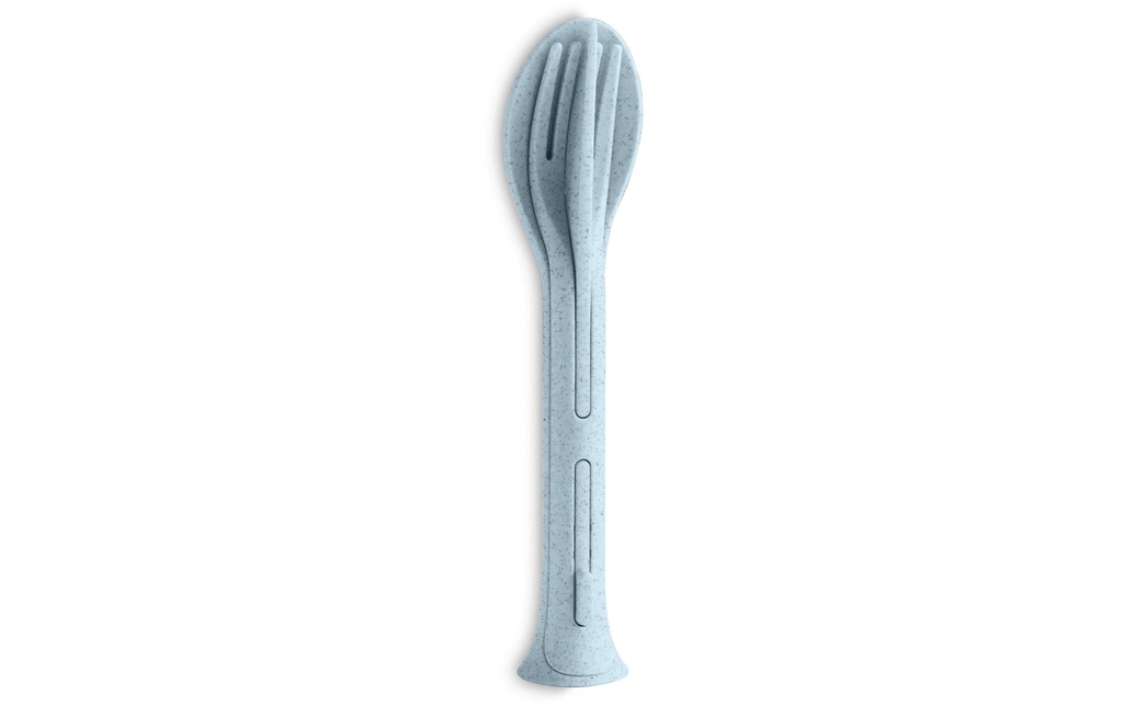 Koziol Couverts à emporter Klikk Pocket 3-parties, Bleu