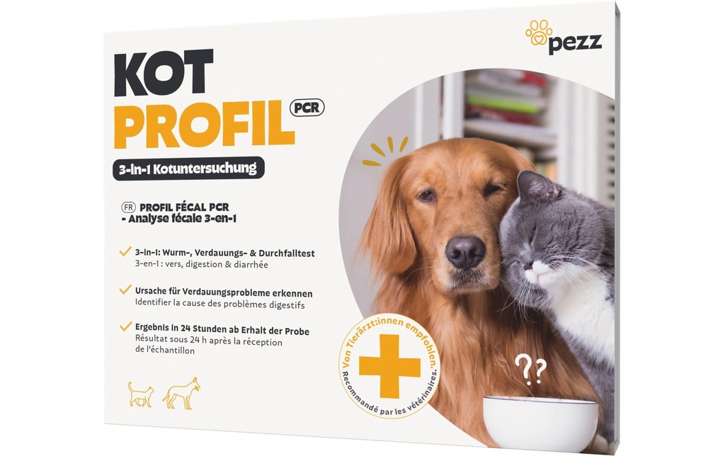 pezz Test grand profil fécal pour chiens et chats