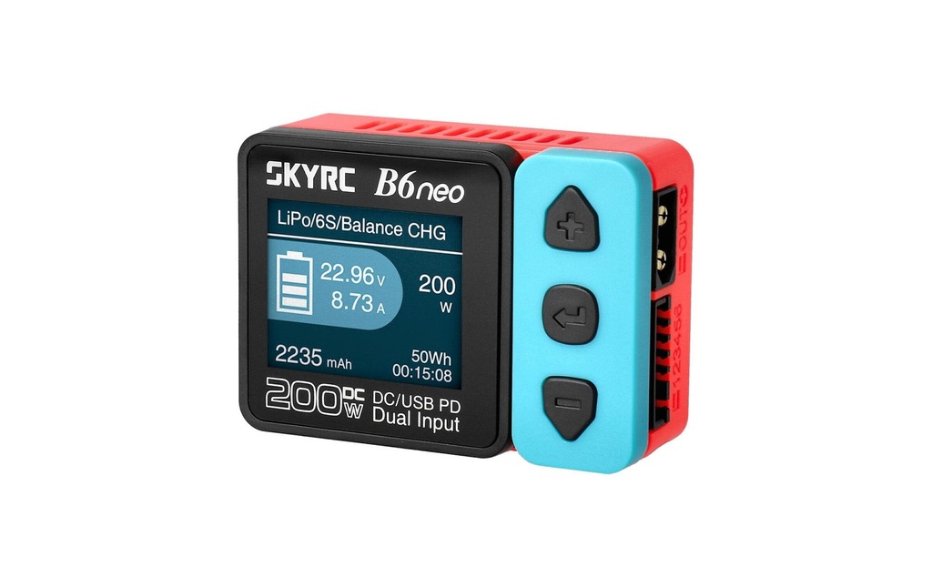 SKYRC Chargeur B6neo, 200W DC, 1-6S bleu/rouge