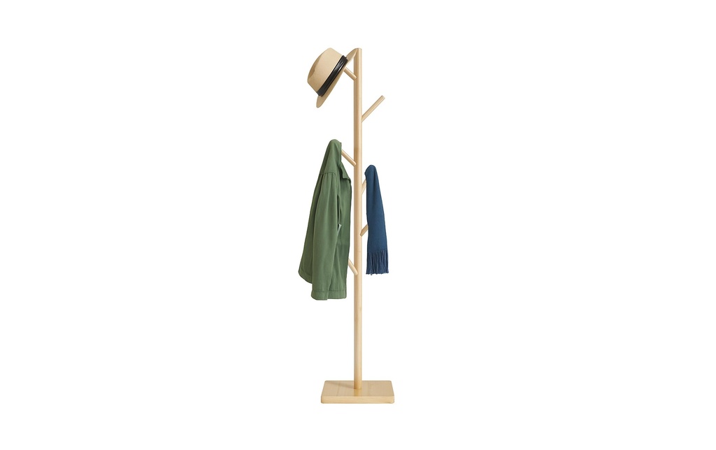 relaxdays Porte-manteau Bambus Brun clair