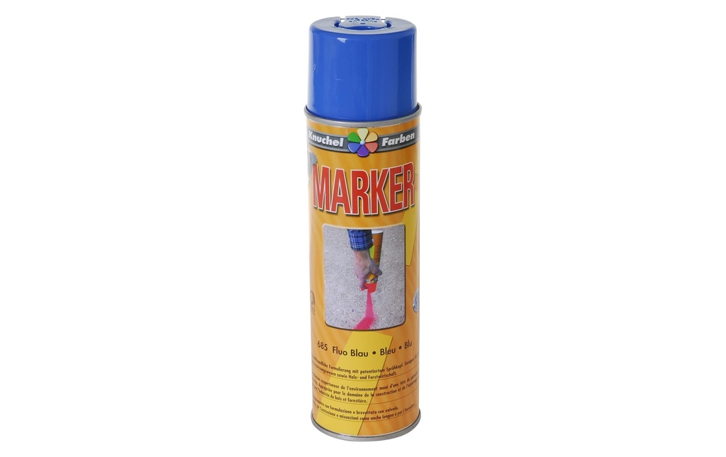 Knuchel Spray de marquage Marker 500 ml Bleu fluorescent