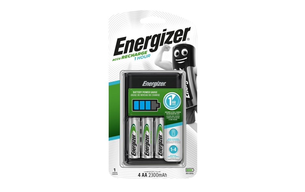 Energizer Chargeur 1 Hour Charger + 4x AA 2300 mAh