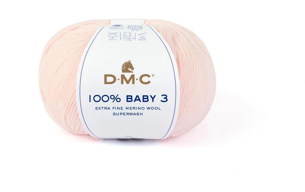 DMC Laine 100% bébé 3 Rose