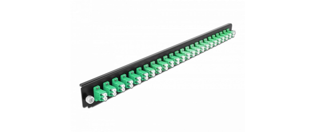 Delock Plaque de distribution Panneau avant 24 Port LC Duplex SM vert