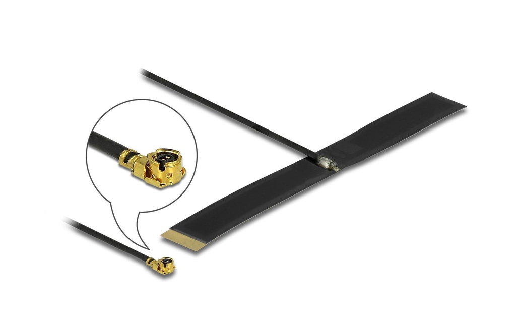 Delock Antenne Wi-Fi MHF I MHF I 0.38 dBi Rayonnement omni directionnel