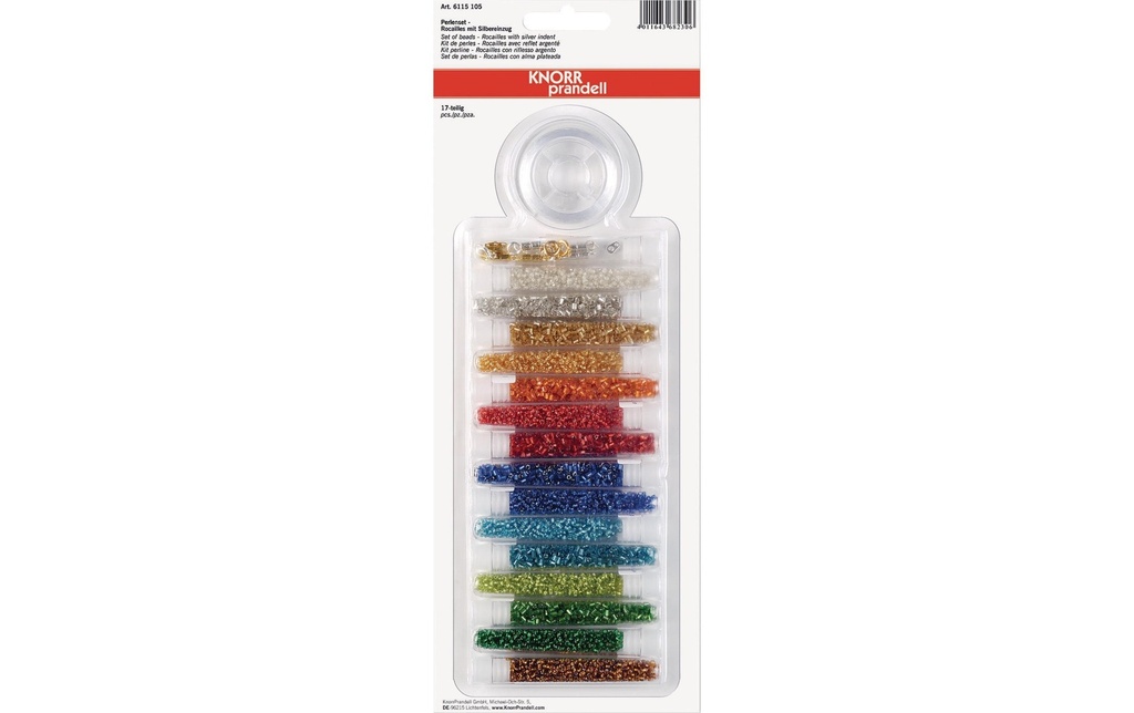 Knorr Prandell Kits de perles Rocaille  Argent, 17 pièces